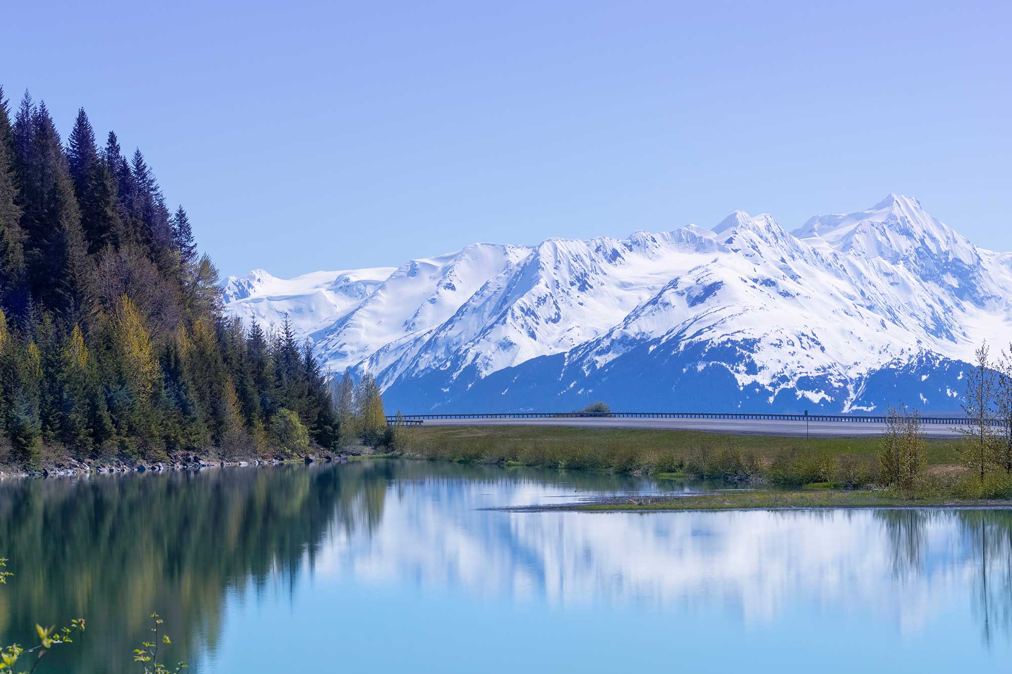 Bergslandskap i Alaska