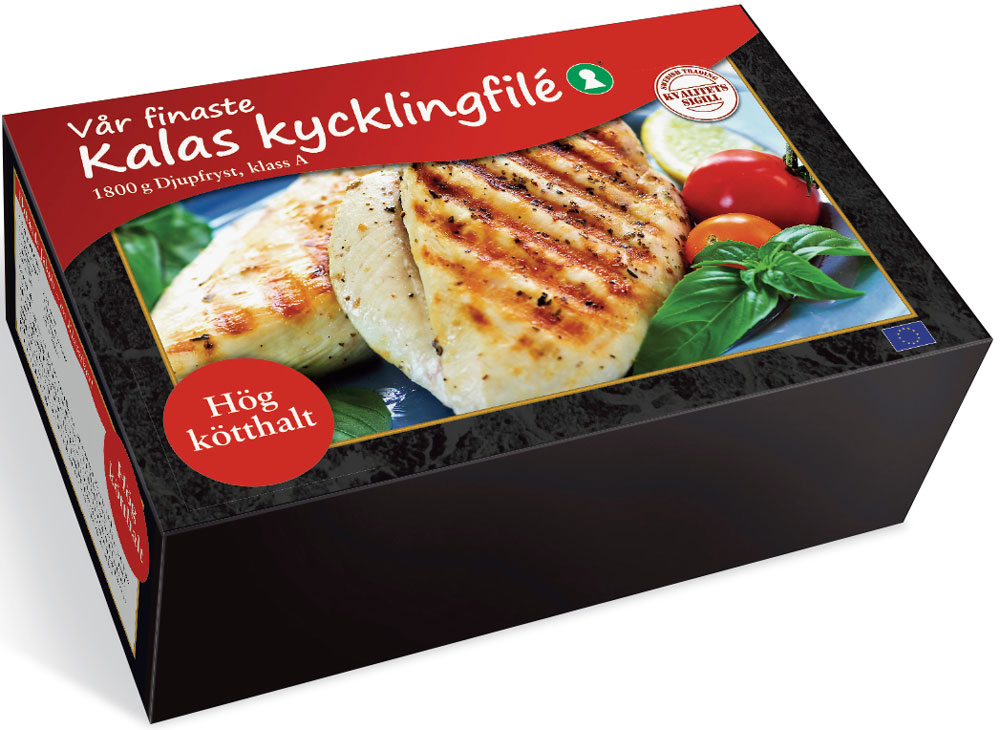 Kalas kycklingfilé 1,8kg låda