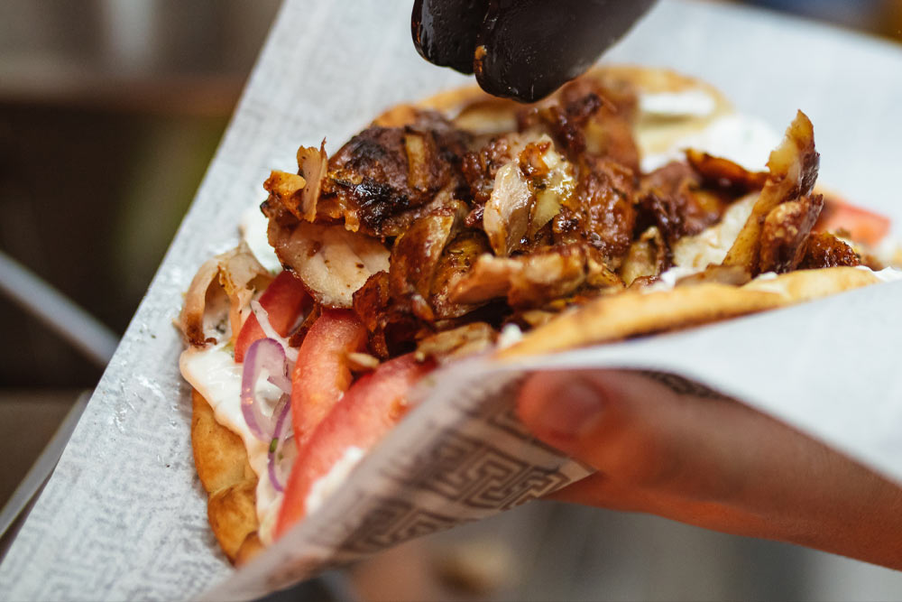 Kyckling Kebab i pitabrödr